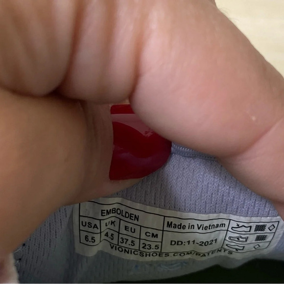 Vionic Blue Haze Lace Up Knit Embolden Athletic Sneaker Shoe Women's Size 6.5 - Picture 9 of 10